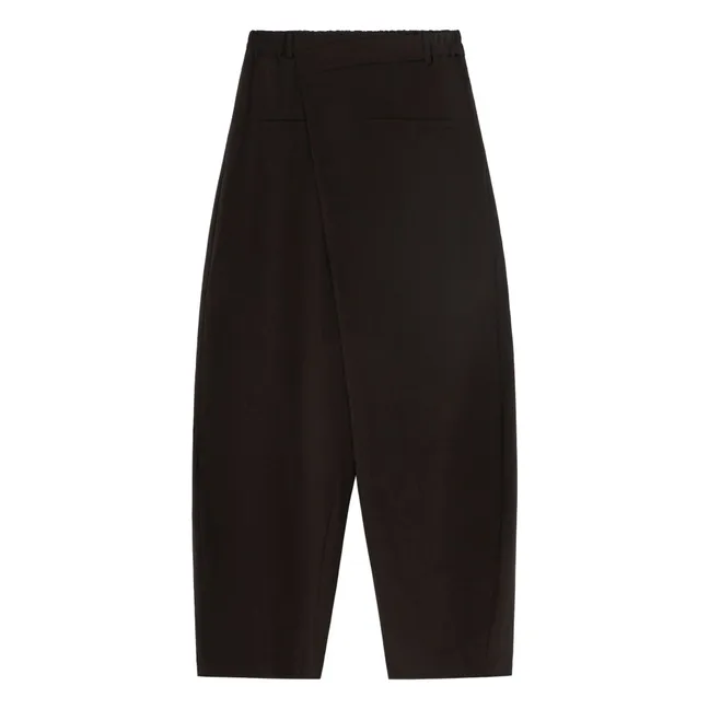 Pantalon Portefeuille Tailoring Laine Vierge | Marron