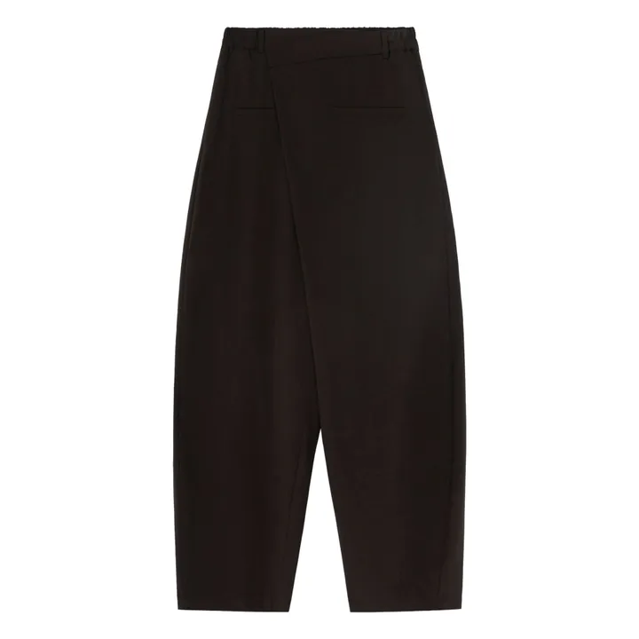 Pantalon Portefeuille Tailoring Laine Vierge | Marron- Image produit n°0