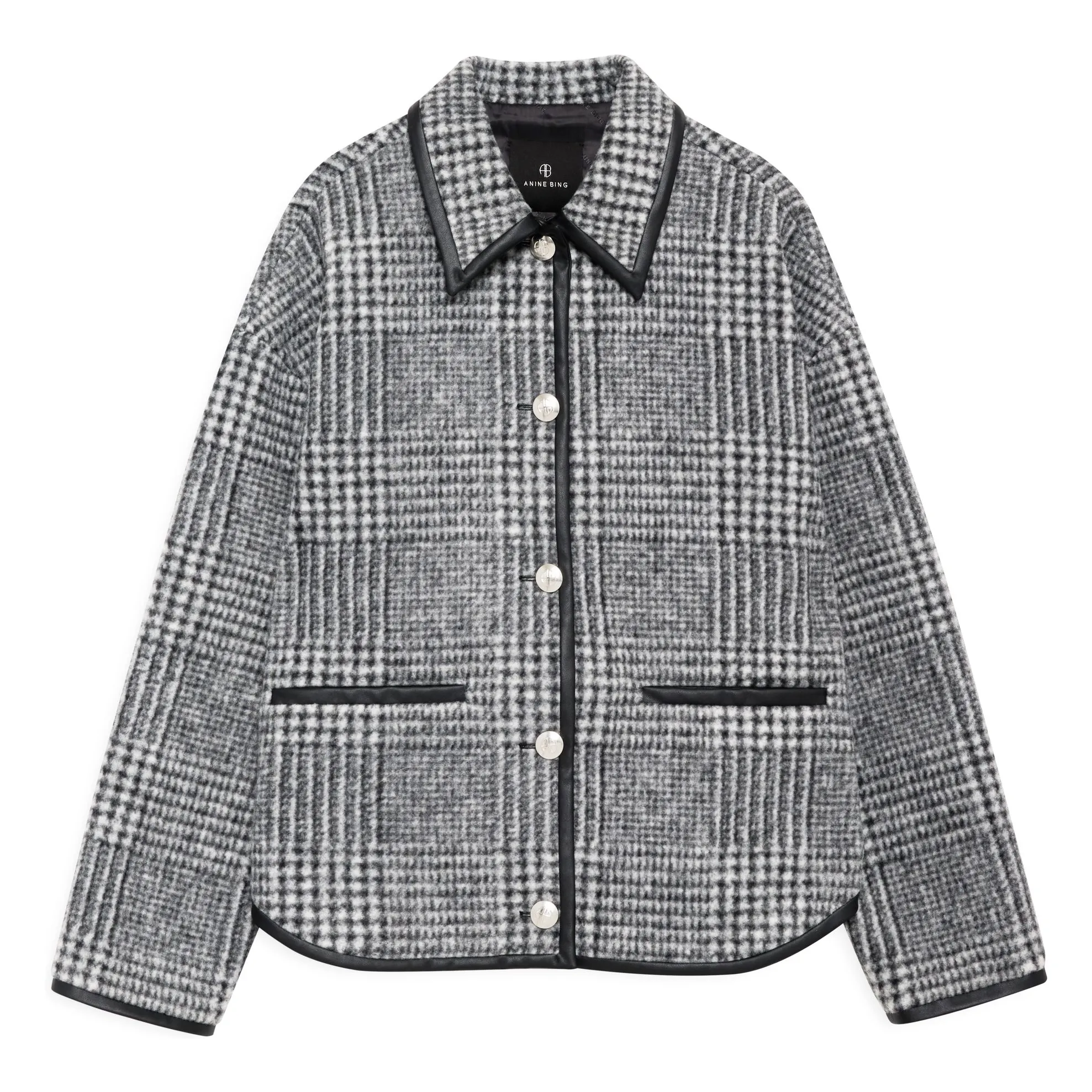 Anine Bing Grey Camden Carreaux Jacket