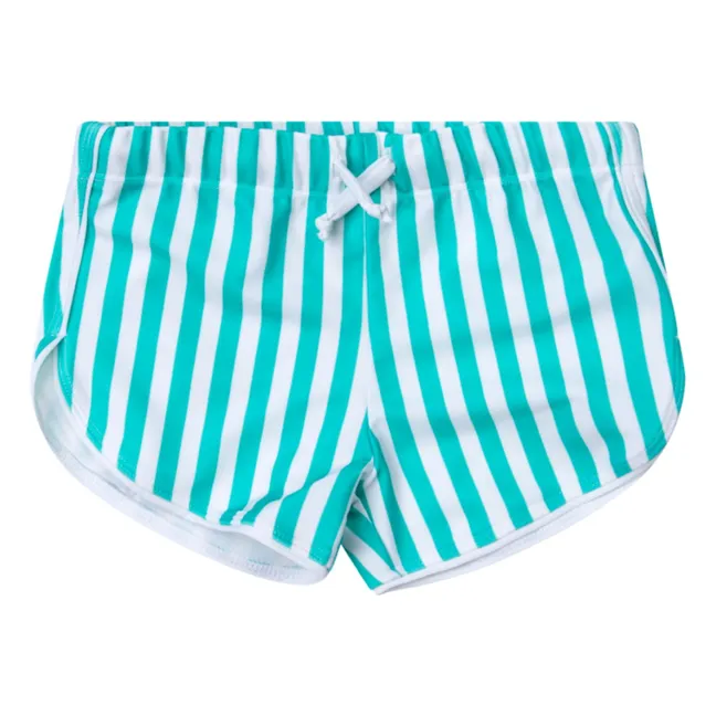 UV-Badeshorts Flamingo gestreift | Turquoise