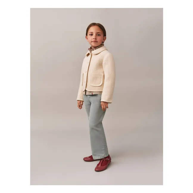 Camicetta a quadri in cotone organico Jordana | Blu