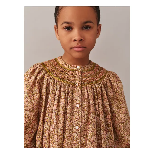 Vestido de algodón orgánico Jadwiga Liberty | Malva