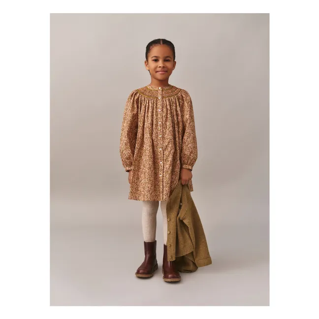 Vestido de algodón orgánico Jadwiga Liberty | Malva