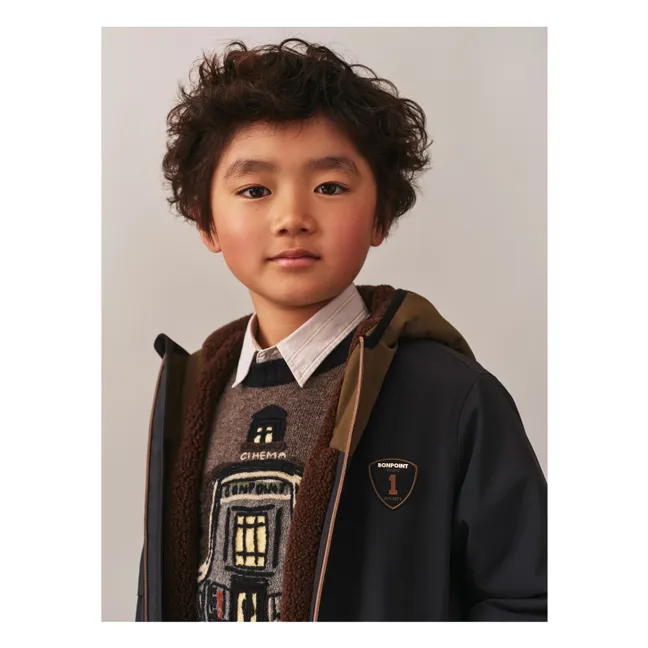 Parka Johnston de fibra reciclada | Azul Noche