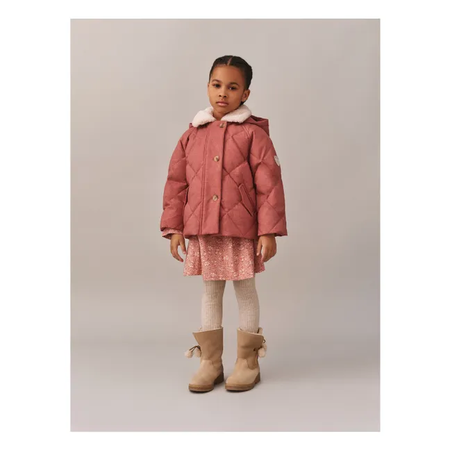 Janice Flanelle down jacket | Pink