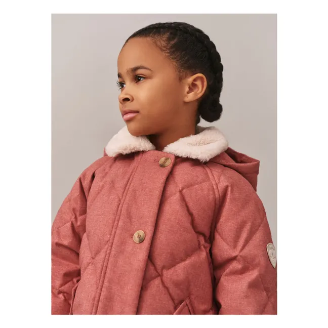 Janice Flanelle down jacket | Pink