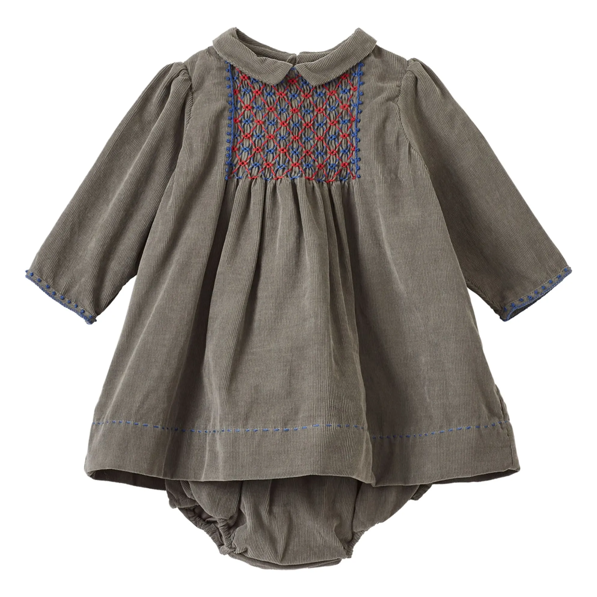 Caramel Grey Mars Corduroy Dress