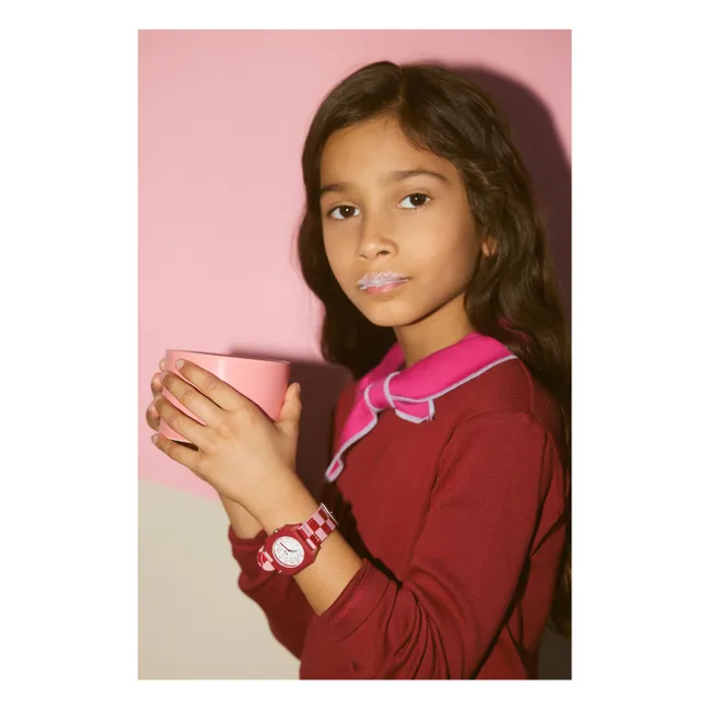 Reloj Damier Helado de Frambuesa | Rosa