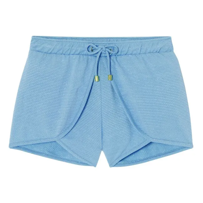 Short de Bain Bahamas Métallisé | Bleu ciel
