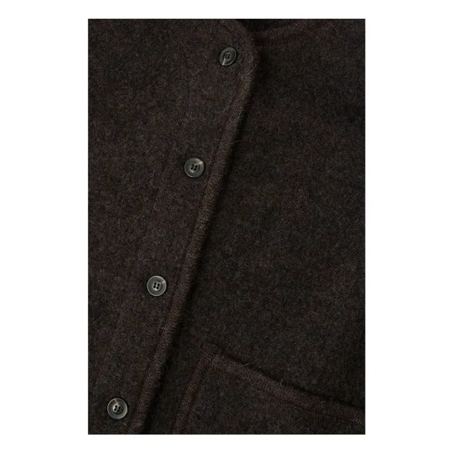 Chicago Virgin Wool Sleeveless Jacket | Brown