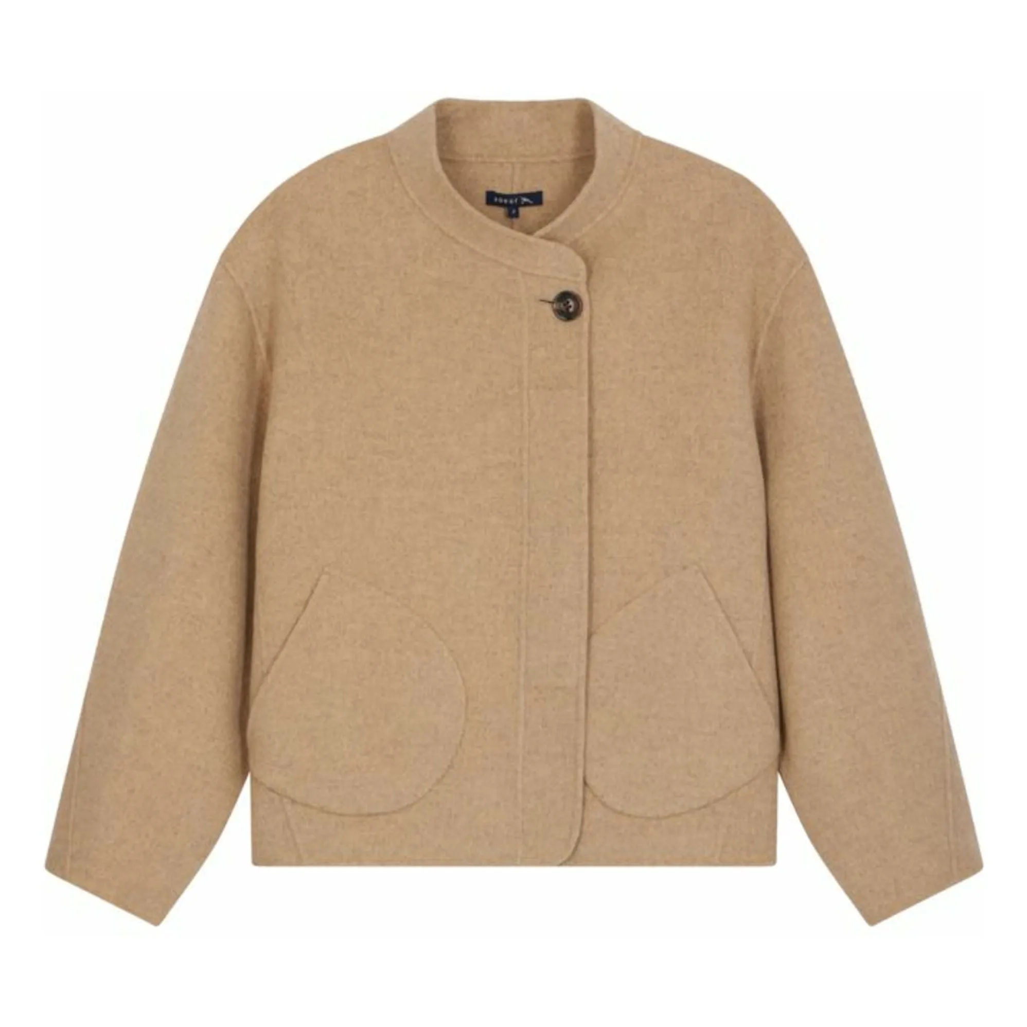 Soeur Heather Beige Windsor Woollen Coat