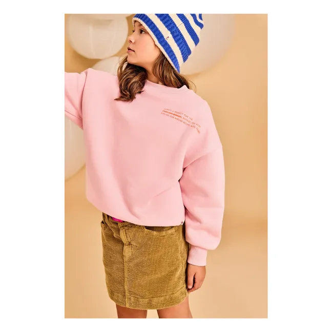 Percy Noodles organic cotton sweatshirt | Powder pink