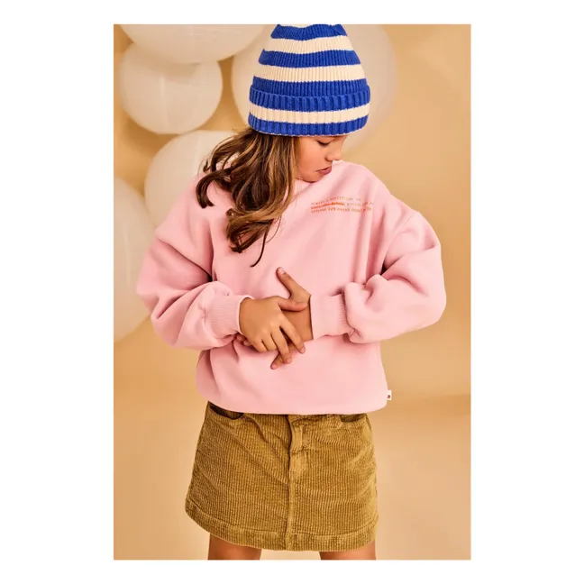 Percy Noodles organic cotton sweatshirt | Powder pink