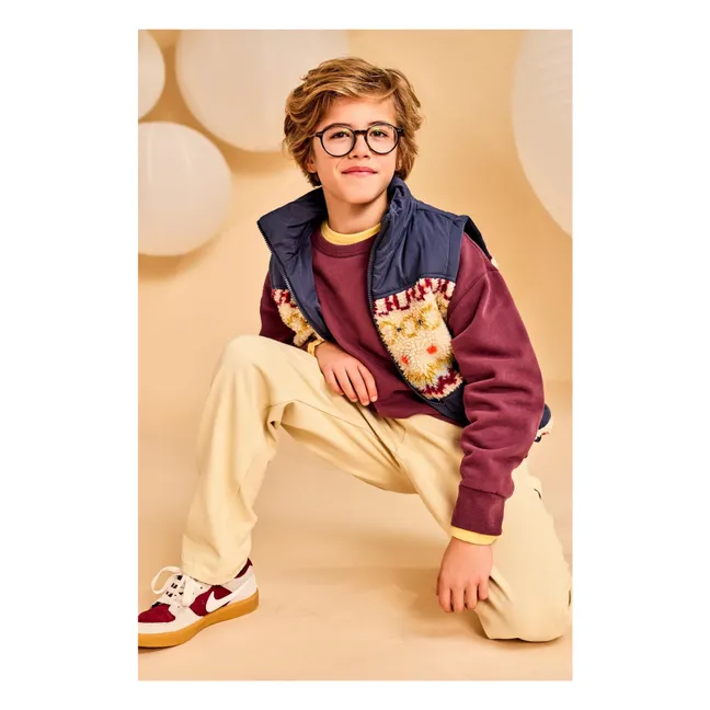 Chaqueta Sherpa Jum reversible sin mangas | Azul Marino