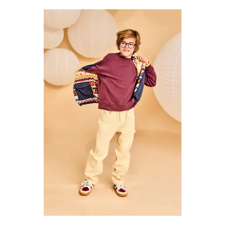 Veste Sans Manches Réversible Façon Sherpa Jum | Bleu marine- Image produit n°5