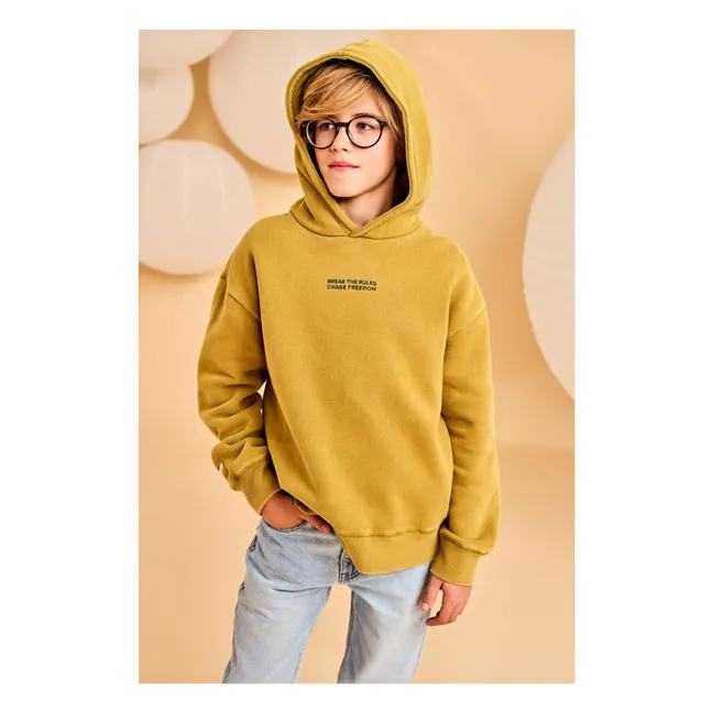 Sweat Arthur Break Coton Bio | Jaune vert