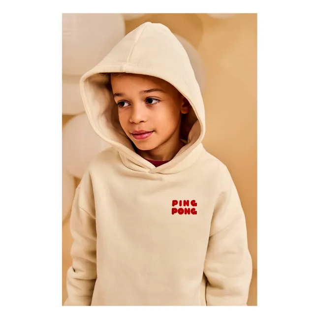 Sudadera Arthur Ping Pong de algodón orgánico | Beige