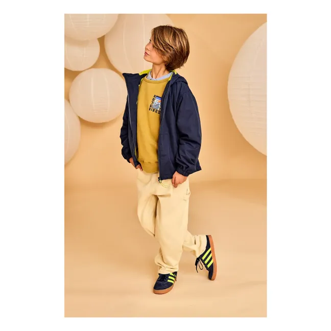 Sudadera de algodón orgánico Oscar Vibes | Verde amarillo