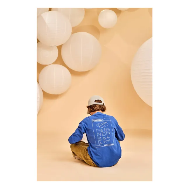 T-shirt Finley Paperplane Coton Bio | Bleu