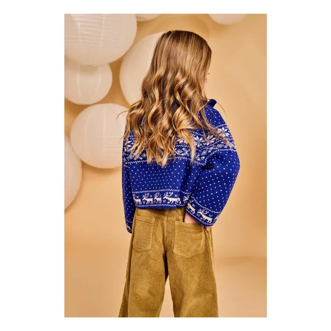 Gilet Zippé Bo Laine | Bleu