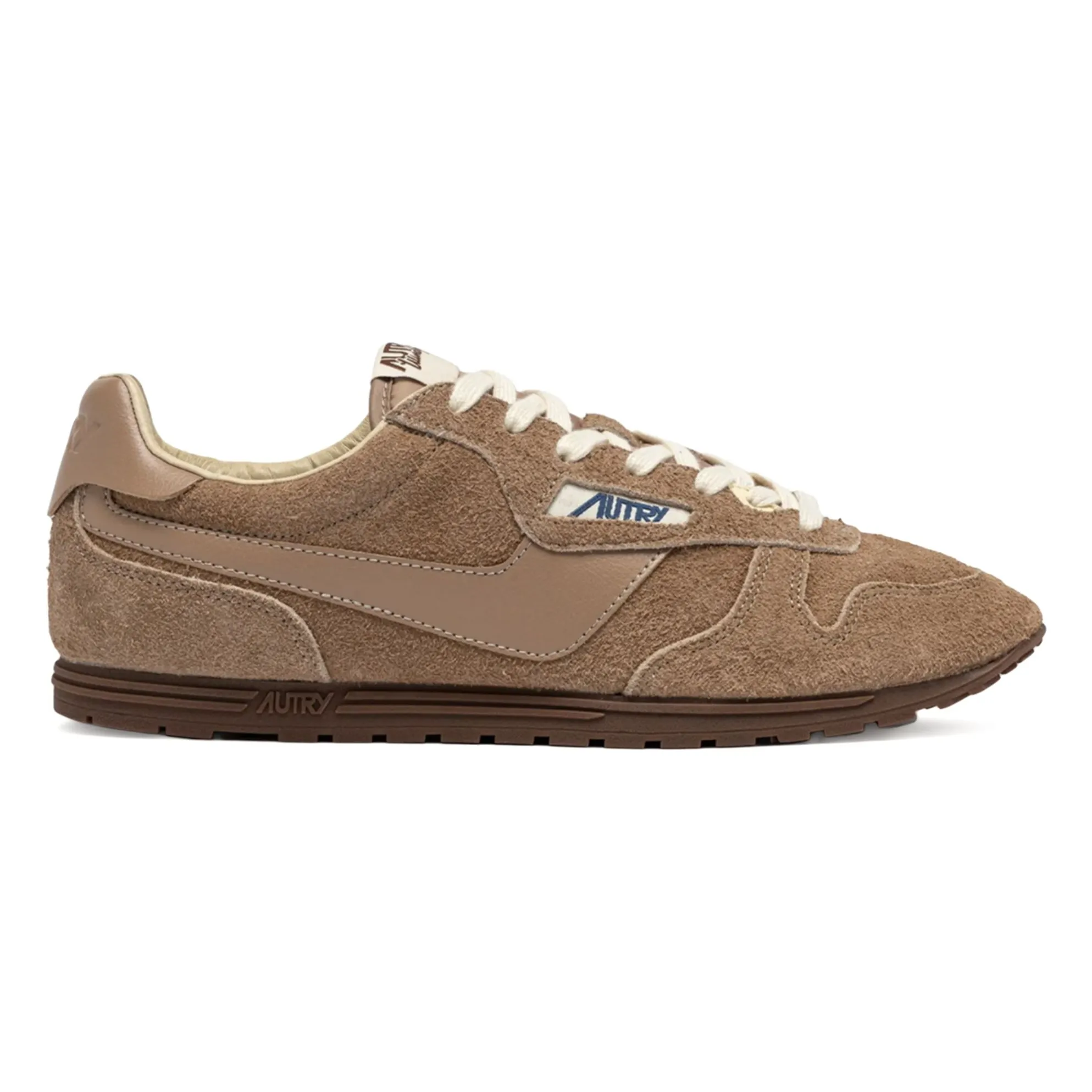Autry Light Brown Windspin Low Suede And Leather Basket