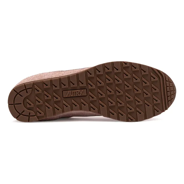 Windspin Low Suede and Leather Basket | Powder pink
