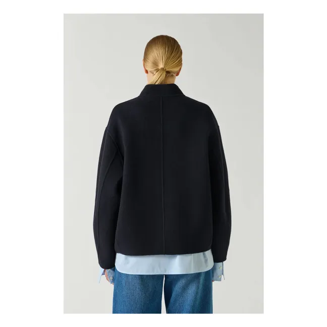 Manteau Windsor Laine | Bleu marine