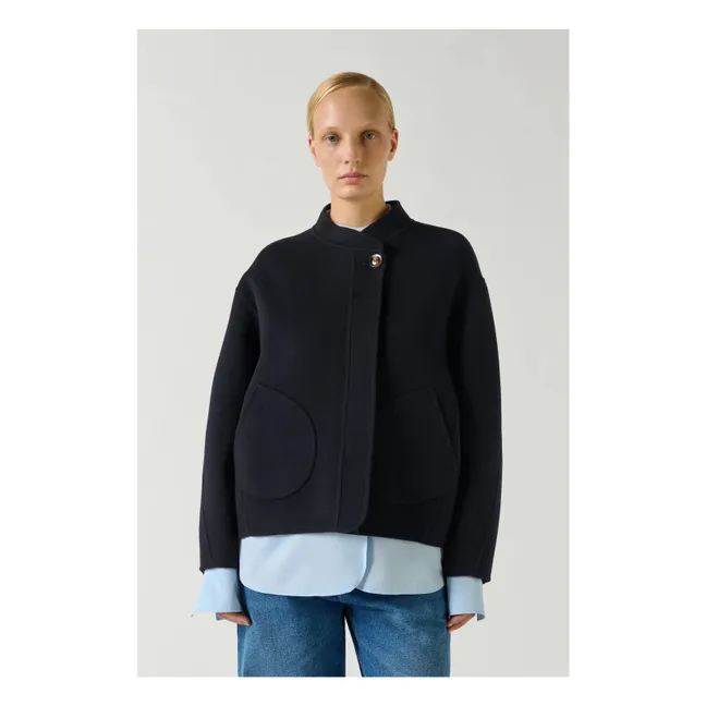 Manteau Windsor Laine | Bleu marine