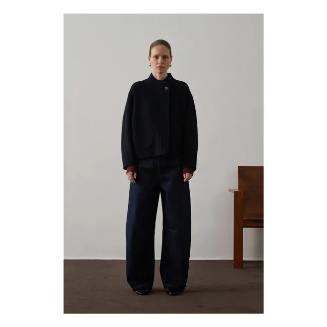 Manteau Windsor Laine | Bleu marine