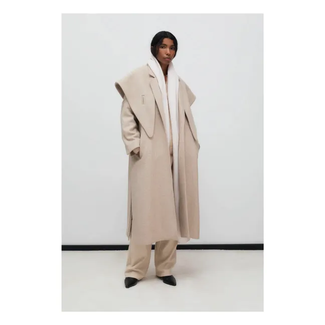 Manteau Kristine Laine Recyclée | Sable