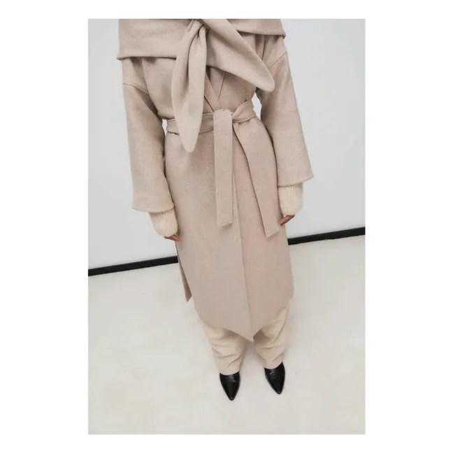 Manteau Kristine Laine Recyclée | Sable