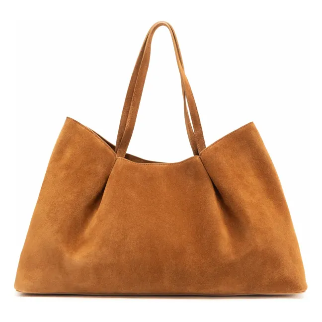 Cabas Dimple Suède | Cognac
