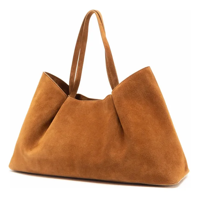 Cabas Dimple Suède | Cognac