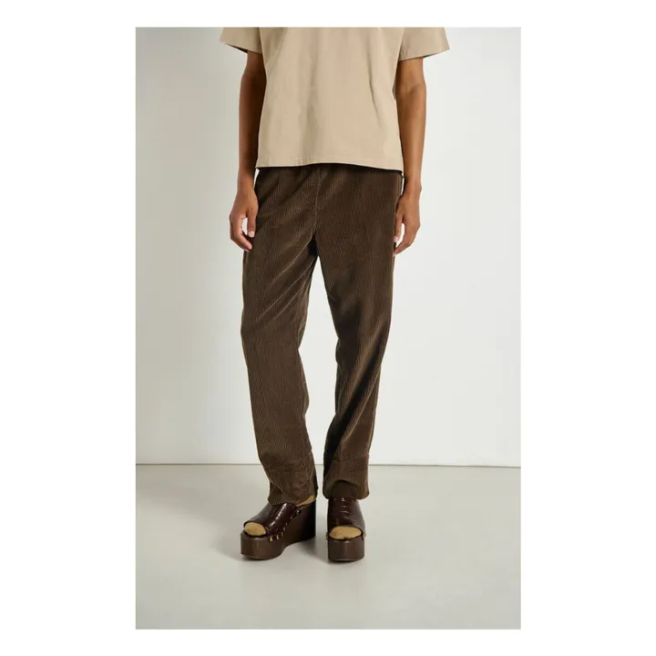 Pantalon Velours Côtelé Padow | Marron- Image produit n°1
