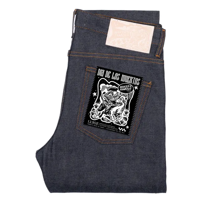 Jean Super Guy Dia De Los Muertos Selvedge | Indigo