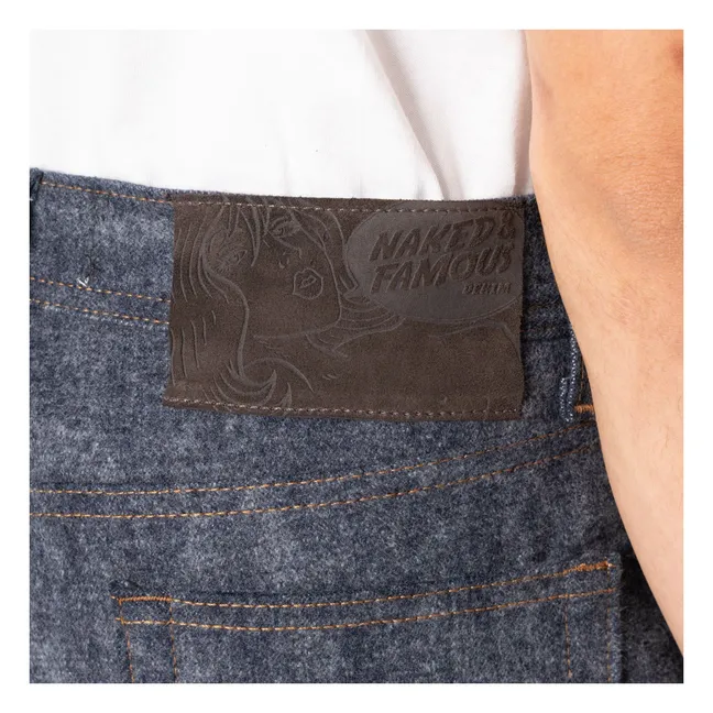 Jean Weird Guy Max cimosa a spazzola | Indigo