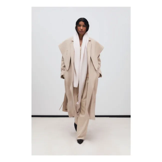 Manteau Kristine Laine Recyclée | Sable