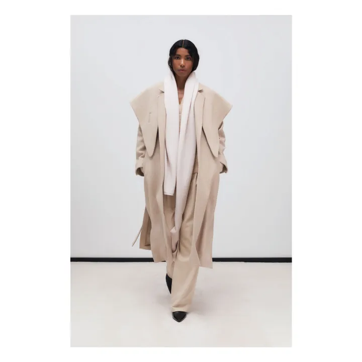 Manteau Kristine Laine Recyclée | Sable- Image produit n°8