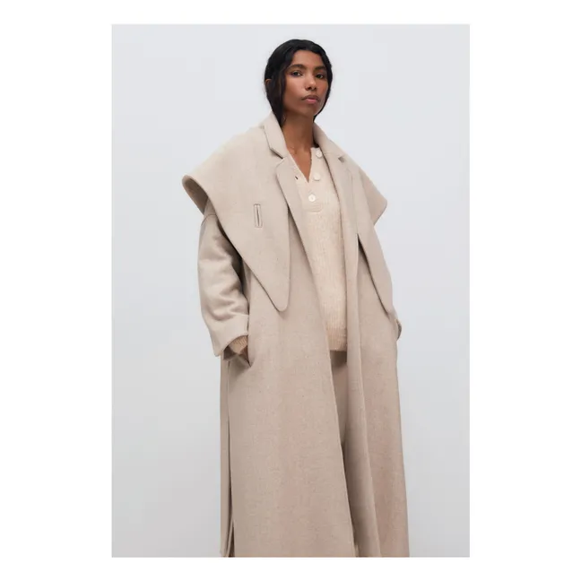 Manteau Kristine Laine Recyclée | Sable