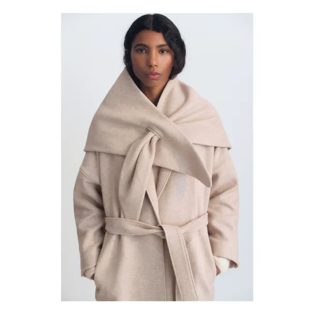 Manteau Kristine Laine Recyclée | Sable