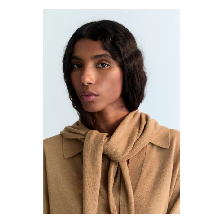 Bandana Agatha Laine Extra Fine Recyclée | Camel- Image produit n°2