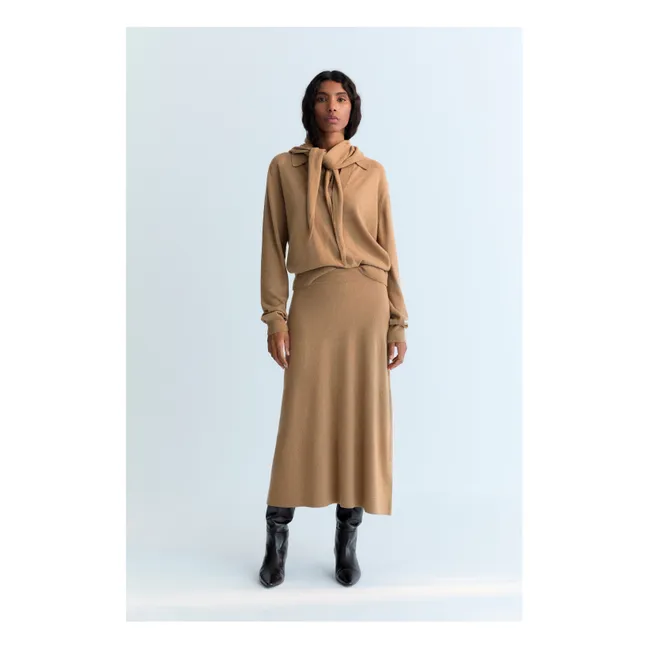 Bandana Agatha Extra Fine Wool Recycled | Camel