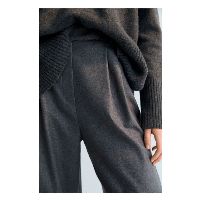 Pantaloni in lana riciclata Dione | Grigio