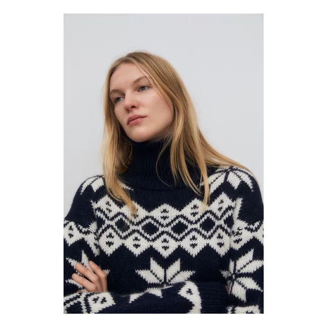 Neriana Pullover aus Alpaka und Wolle | Navy