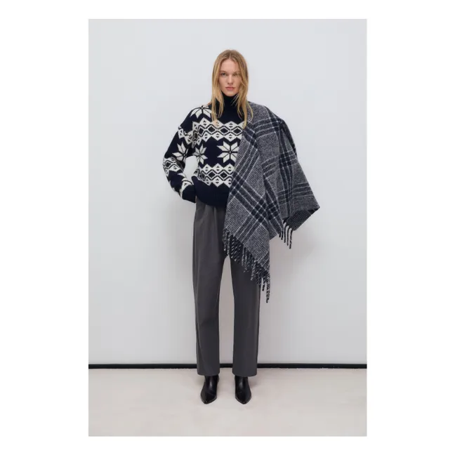 Neriana Alpaca and Wool Sweater | Navy blue