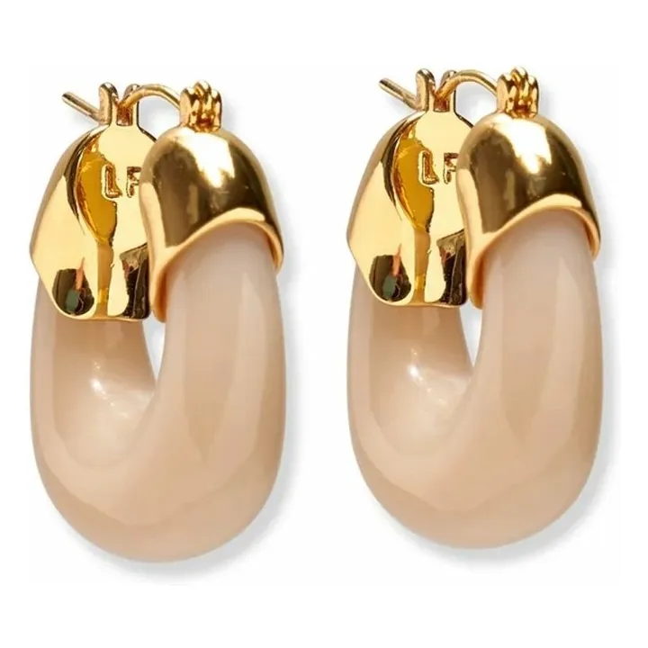 Boucles d'Oreilles Mini Organic | Beige- Image produit n°0