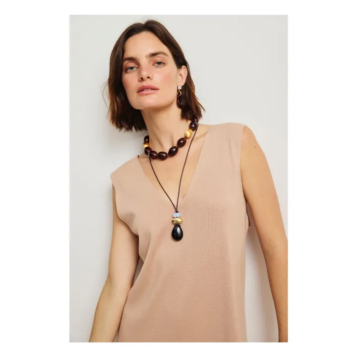 Boucles d'Oreilles Galina | Rouge foncé- Image produit n°3