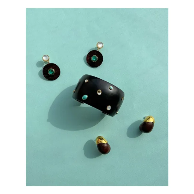 Toro Earrings | Dark Brown