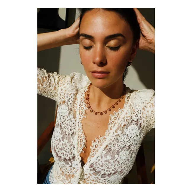 Collier Harper Drops & Beads | Jaspe Rouge