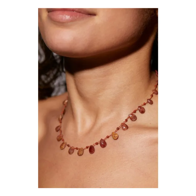 Harper Drops &amp; Beads Halskette | Roter Jaspis